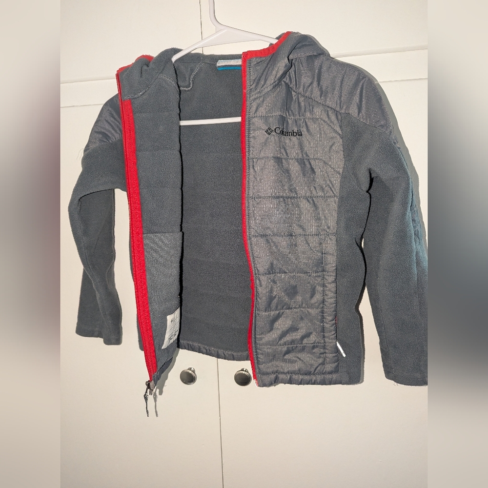 Columbia Gray Jacket with Red Trim